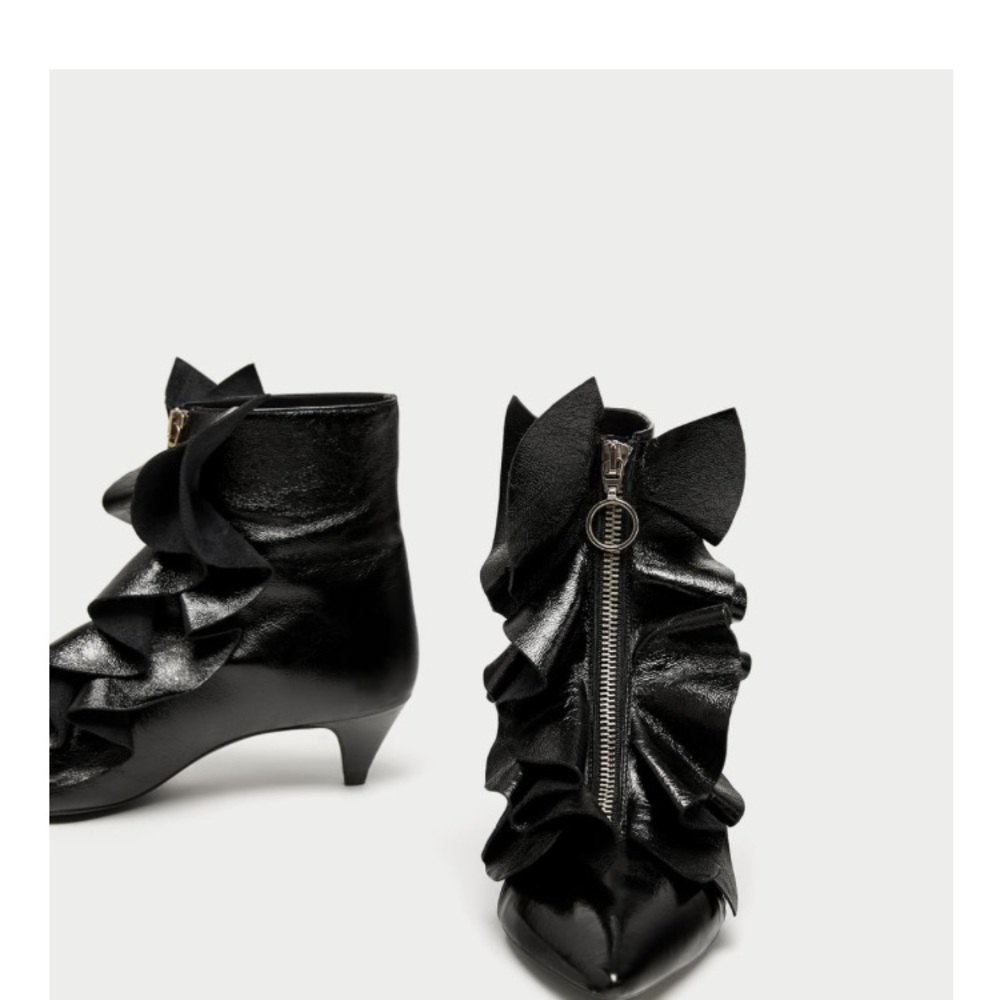 Zara leather booties